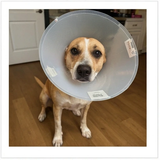 Veterinary professional checking a dog
