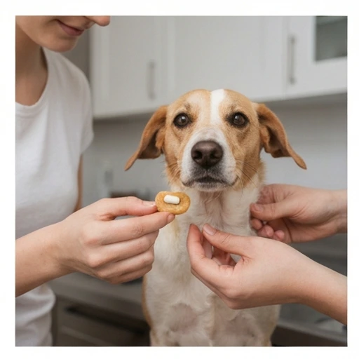 Dog during a veterinary consultation